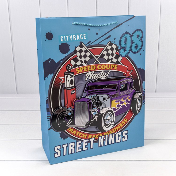 000266A Пакет подарочный с 3D аппликацией "Детский" (микс 266) 31*41*12 210г 1/20 1/80