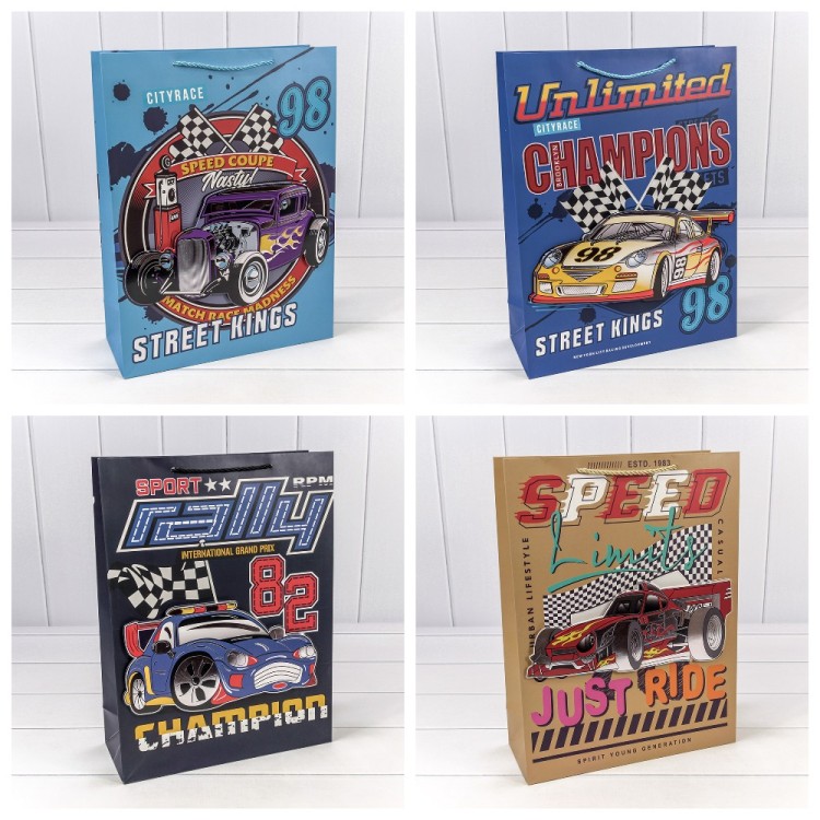 000266A	Пакет подарочный с 3D аппликацией "Детский" (микс 266) 31*41*12 210г 1/20 1/80