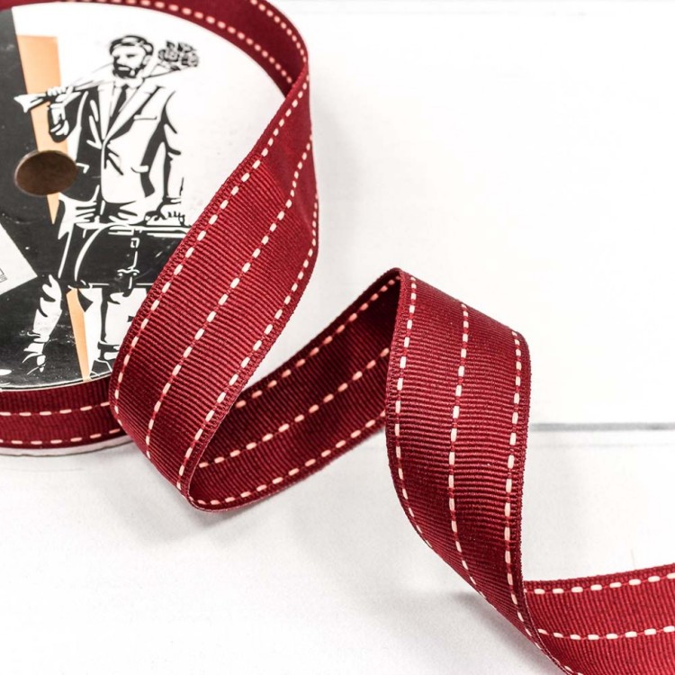 542-26/1 Лента декоративная в полоску (полиэстер) 2,6 см*20 ярд бордовый 1/8 1/192 542-26/1 Лента декоративная в полоску (полиэстер) 2,6 см*20 ярд бордовый 1/8 1/192