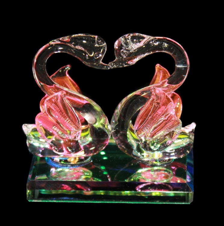 ХН102-23 Хрустальная пара лебедей 6х3,5х6 см