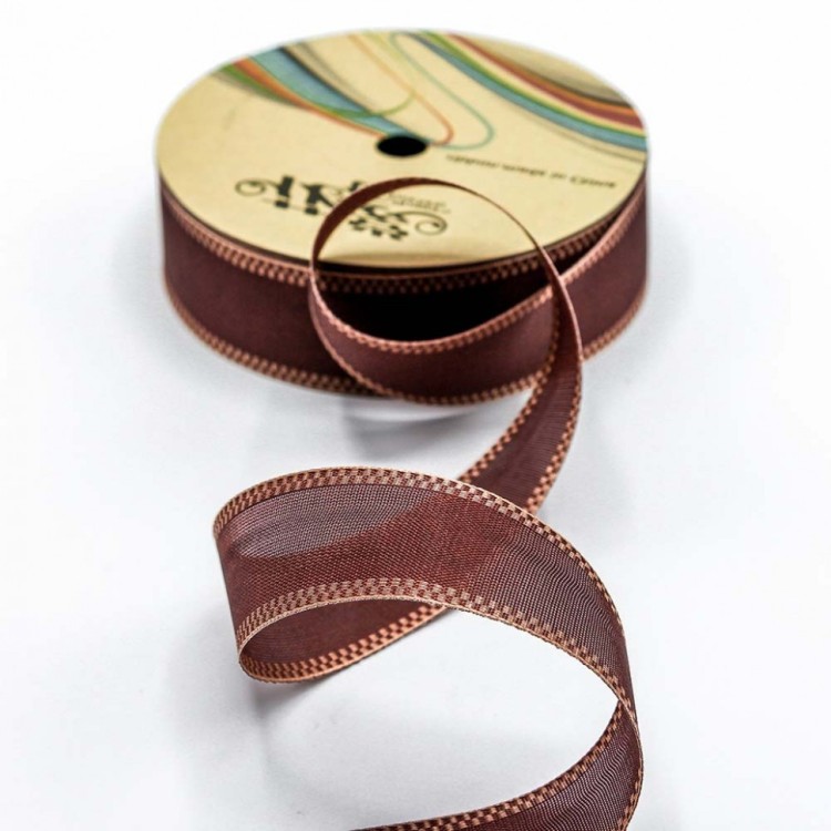 538-30/1 Лента декоративная с каймой (полиэстер) 3 см*15 ярдов красное дерево 1/6 1/144 538-30/1 Лента декоративная с каймой (полиэстер) 3 см*15 ярдов красное дерево 1/6 1/144