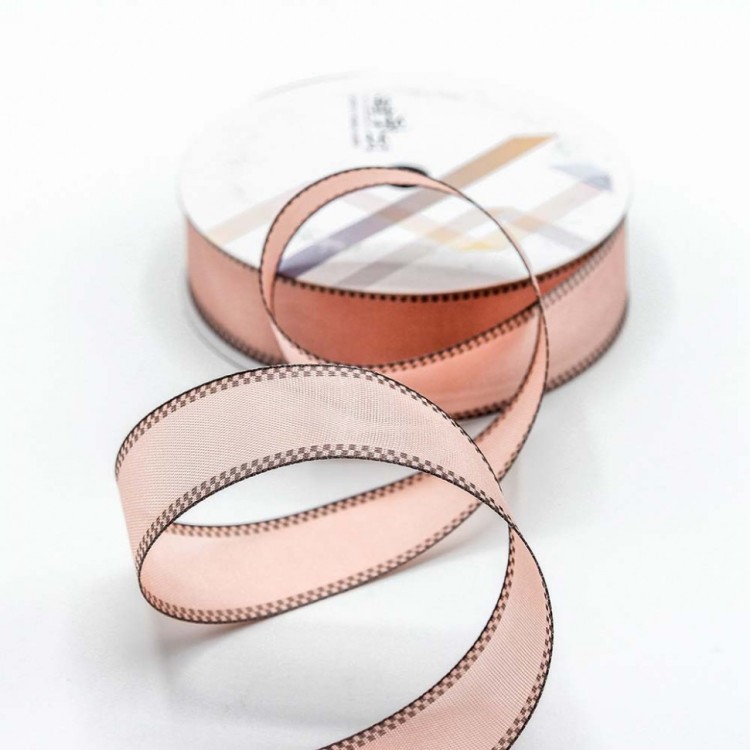 538-30/3 Лента декоративная с каймой (полиэстер) 3 см*15 ярдов персиковый 1/6 1/144 538-30/3 Лента декоративная с каймой (полиэстер) 3 см*15 ярдов персиковый 1/6 1/144