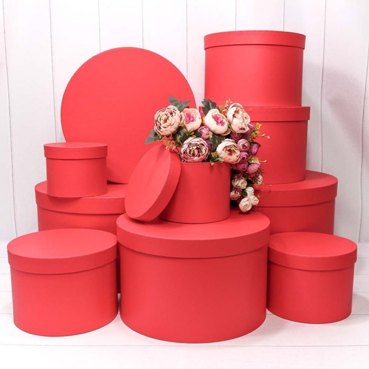 7211006/1535 Коробки Круглые Набор 1/10 42,1*25,2 Красный 1/2