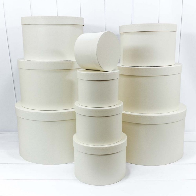 7211006/417 Коробки Круглые Набор 1/10 42*25 Белый 1/2