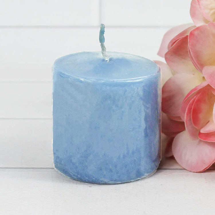 1381632900 Цилиндр 50 Н50 свеча парафиновая,, небесно-голубой